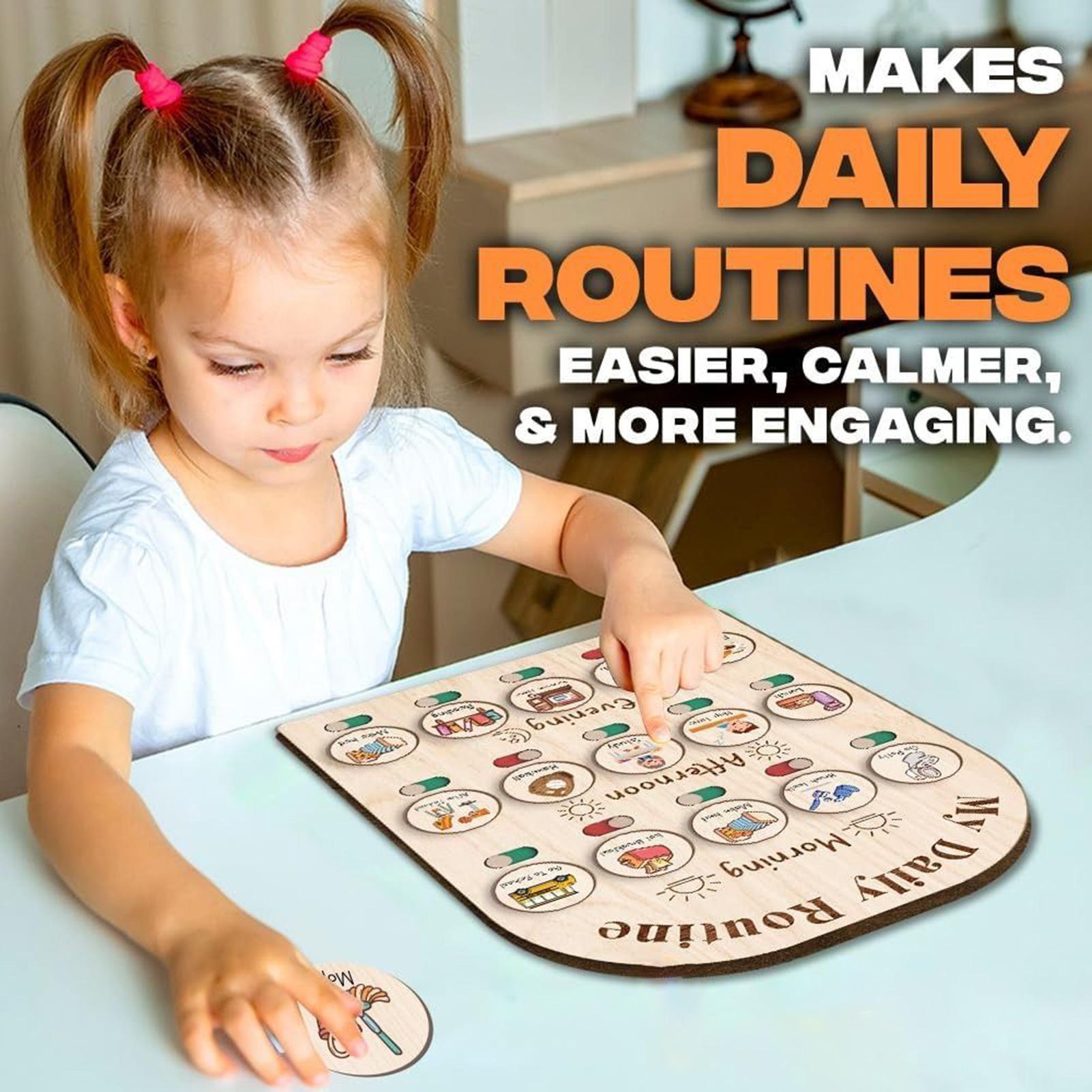 Visual Schedule For Kids Morni - Kids Education Planner ulasan dan harga